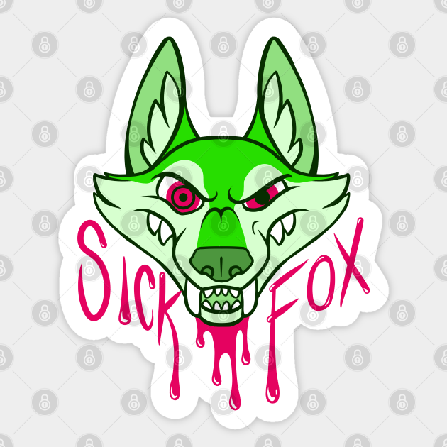 Sick Fox - Furry - Sticker