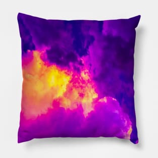 Yellow Purple Blue Sky Pillow