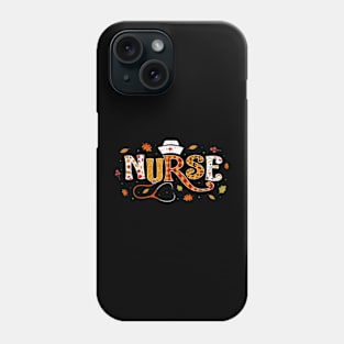 Retro Autumn Pumpkin Fall Nurse Life Thanksgiving Nurse Phone Case