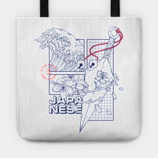 Japanese icon illustration design Tote