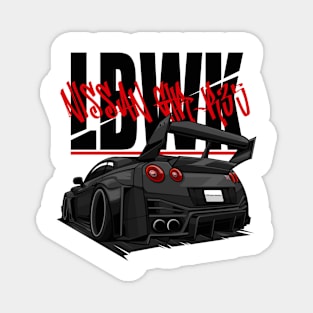 LIBERTY WALK NISSAN GTR-R35(BLACK) Magnet