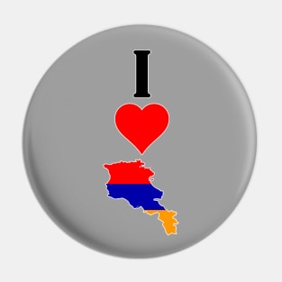 I Love Armenia Vertical I Heart Armenia Country Flag Map Pin