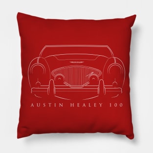 Austin Healey 100 - front stencil, white Pillow