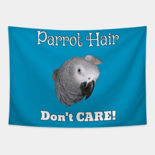 African Grey Parrot Feather Hair Tapestry