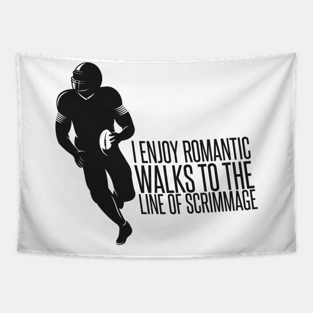 Line Of Scrimmage Football Player Romantic Tapestry by Mellowdellow