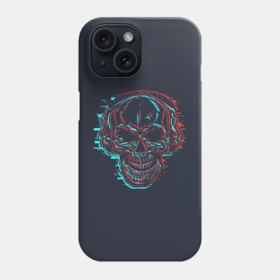 skull glitch Phone Case