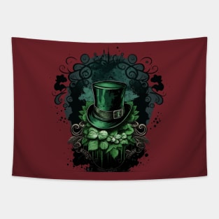 Hat st. patrick day design for t-shirt dark mode Tapestry