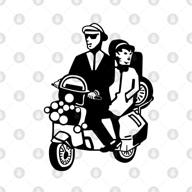 2-Tone Scooter Couple by Miss Upsetter Designs