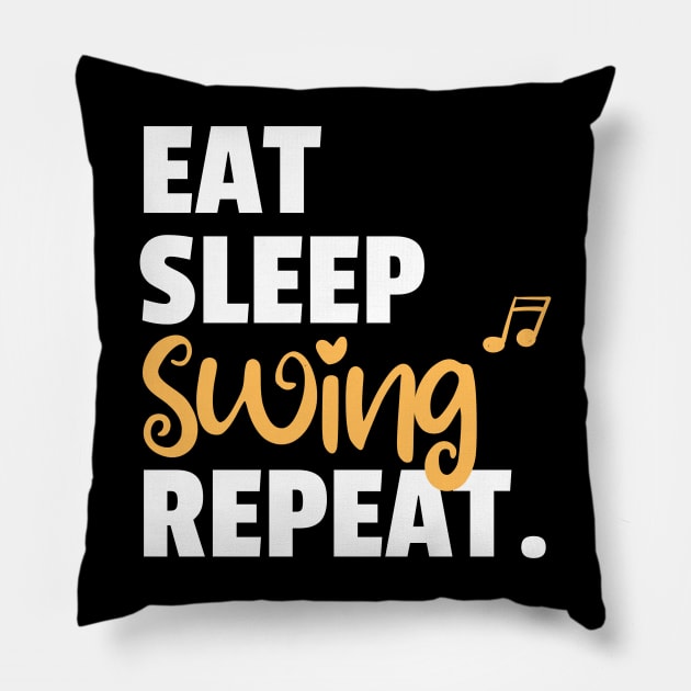 Eat. Sleep. Swing. Repeat. Pillow by bailopinto