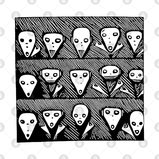 Creepy faces by  TigerInSpace