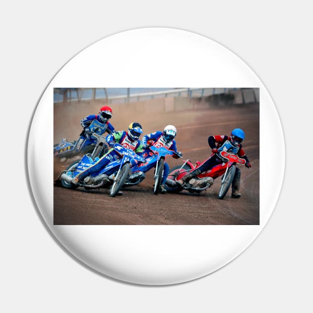 Reading Racers Speedway Motorcycle Action Pin by AndyEvansPhotos