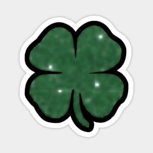 St Patricks Glitter Effect Clover T Magnet