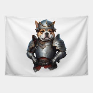 dog knight in shining armour Tapestry