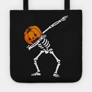 Dabbing Skeleton Type Vintage Retro Look Tote