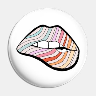 Rainbow Lips Pin