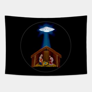 Nativity Manger UFO Tapestry