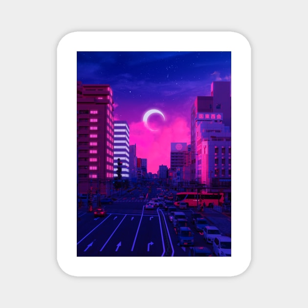 Neon City Magnet by funglazie