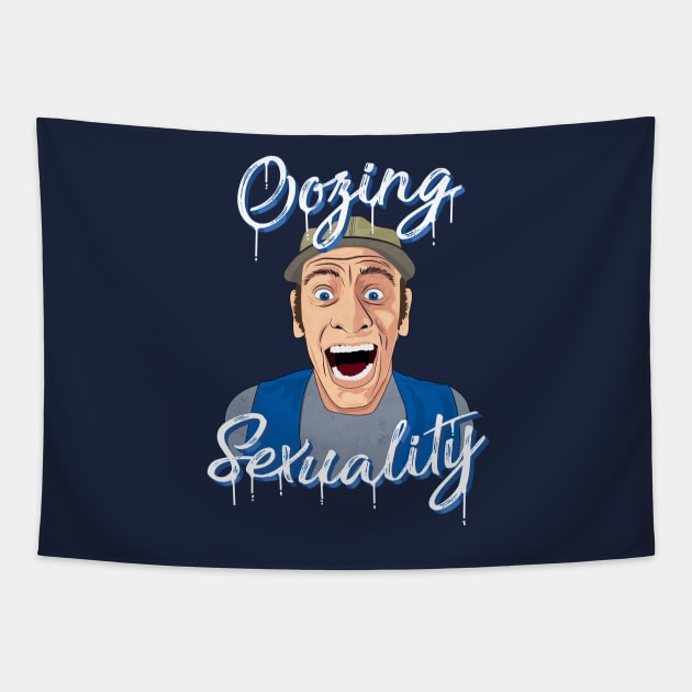 Sexy Ernest Tapestry by How Did This Get Made?
