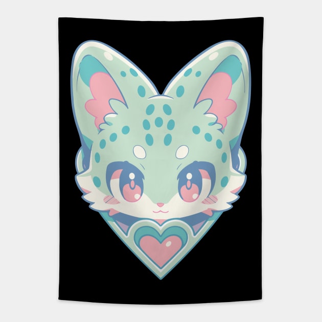 Kawaii Cute Wildcat Series - 003 Tapestry by Kawaii Kingdom