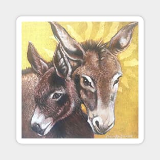 Donkey Madonna and Child Magnet