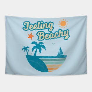 Feeling Beachy Funny Beach Lover Summer Vacation Retro Tapestry