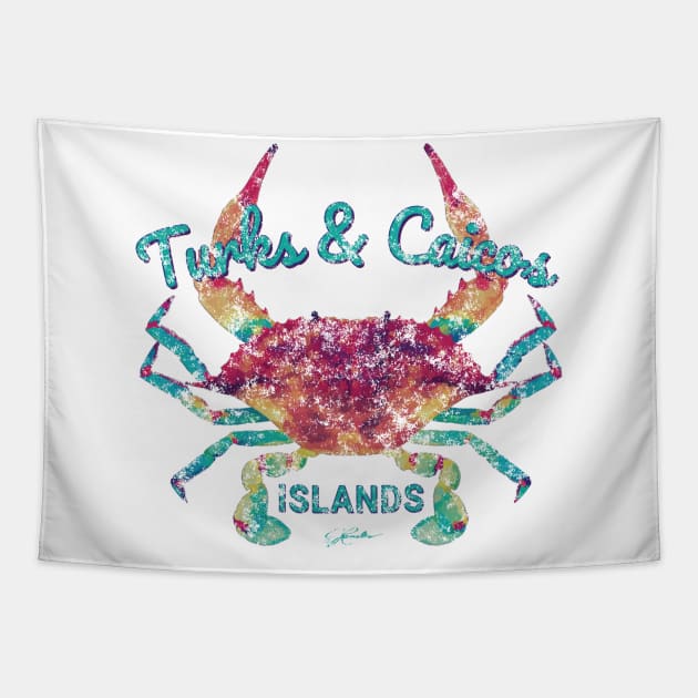 Turks & Caicos Islands Blue Crab Tapestry by jcombs