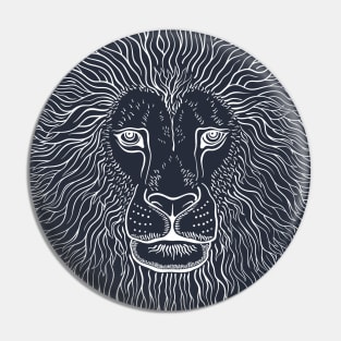 Lion Head Graphics Pin