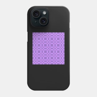 Purple Maze. Geometric pattern in shades of purple and mauve. Phone Case