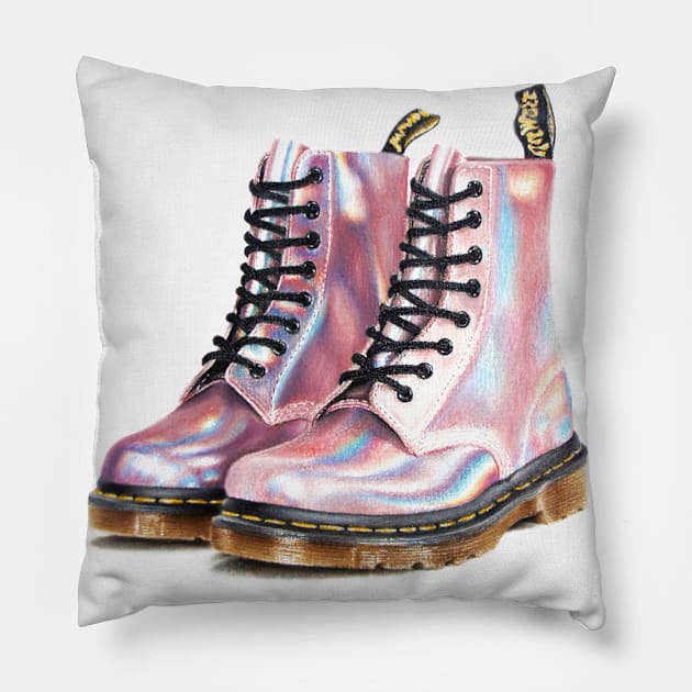 Metallic Docs Pillow by ArtbyRosalie