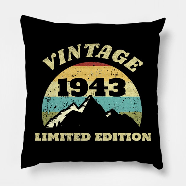 Vintage 1943 Limited Edition Funny Pillow by Clawmarks