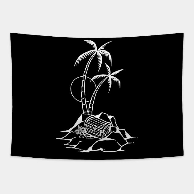 Island with treasure Tapestry by ShirtyLife