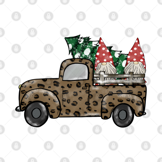 Discover Leopard christmas truck - Christmas Truck - T-Shirt