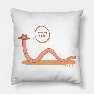 Howdy Worm Pillow