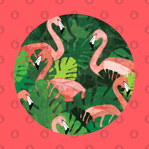 Flamingos by KatherineBlowerDesigns