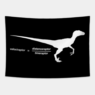 Funny Physics Velociraptor Dinosaur Tapestry