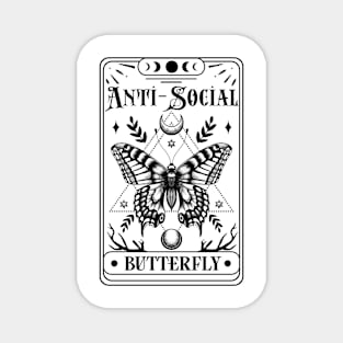 Anti-social Butterfly | Funny tarot deck | Funny trending quotes Magnet