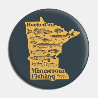 Hooked on Minnesota Fishing - Vintage MN Sportsman Souvenir Pin