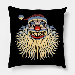 Scary Clown Claus Pillow