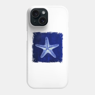 coastal seaside ocean navy blue beach chic starfish Phone Case