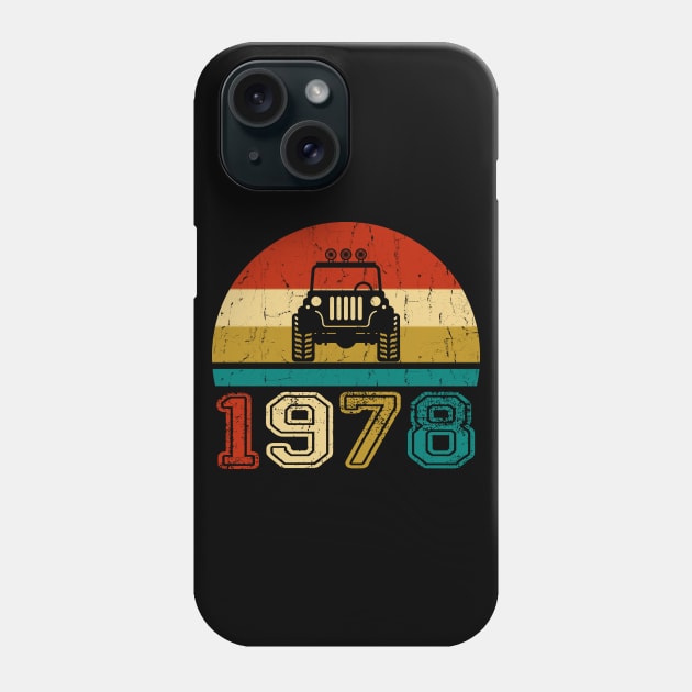 Vintage Jeep 1978 Birthday Jeep Gift Phone Case by Superdadlove