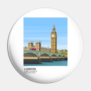 London, Big Ben and Westminster Bridge Pin