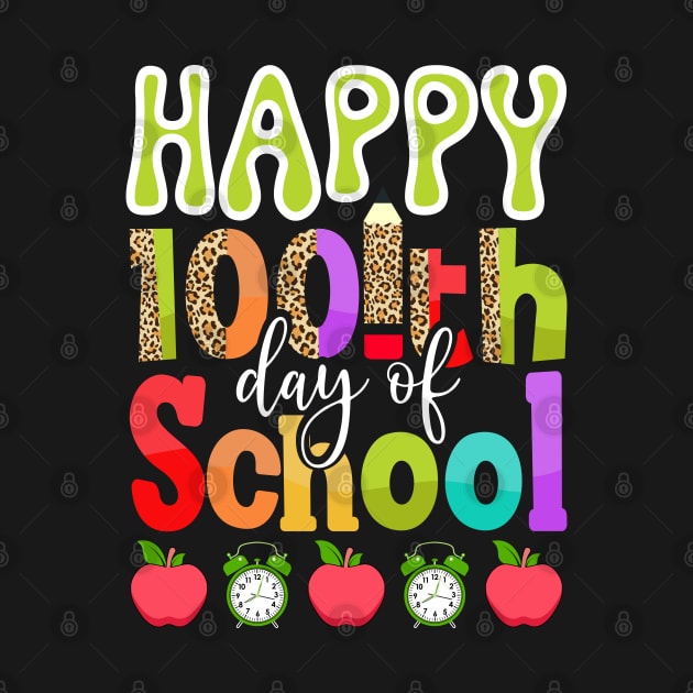 Cute 100th Day Of School 100 Days Leopard Rainbow Boys Girls by uglygiftideas