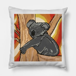 Koala in Australia - Save the environment  - Pixel Art Pillow