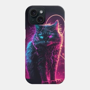 Stray Cyberpunk Cat Staring Into Your Soul Phone Case