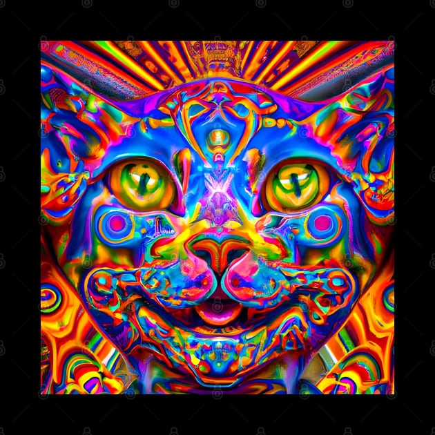 Kosmic Kitty (5) - Trippy Psychedelic Cat by TheThirdEye