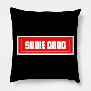 subie red vintage Pillow