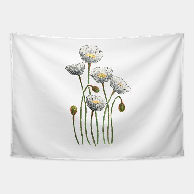 July 3rd birthday flower Tapestry by birthflower