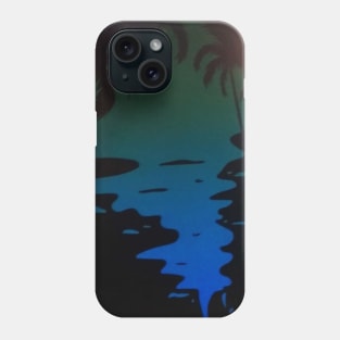 Blue Sunset Palm trees Phone Case