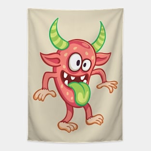 cute red monster male Tapestry