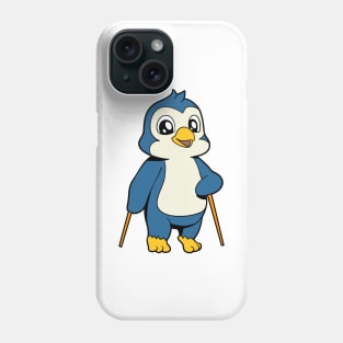 Nordic Walking cartoon Penguin Phone Case